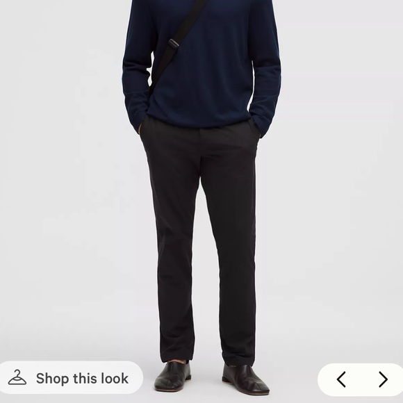 Lululemon Men’s  Black ABC Classic Fit Trouser 30 L 32 Waist - Picture 1 of 5